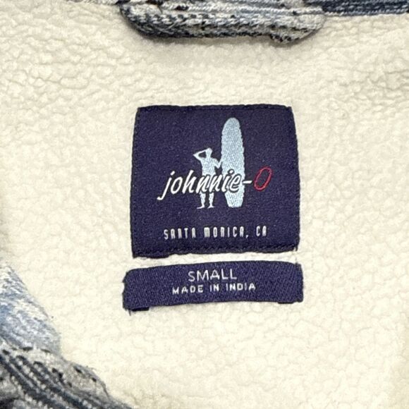 JOHNNIE-O Men’s MED Wake Plaid Shacket Flannel Sherpa Lined Button Up Jacket - Picture 2 of 13